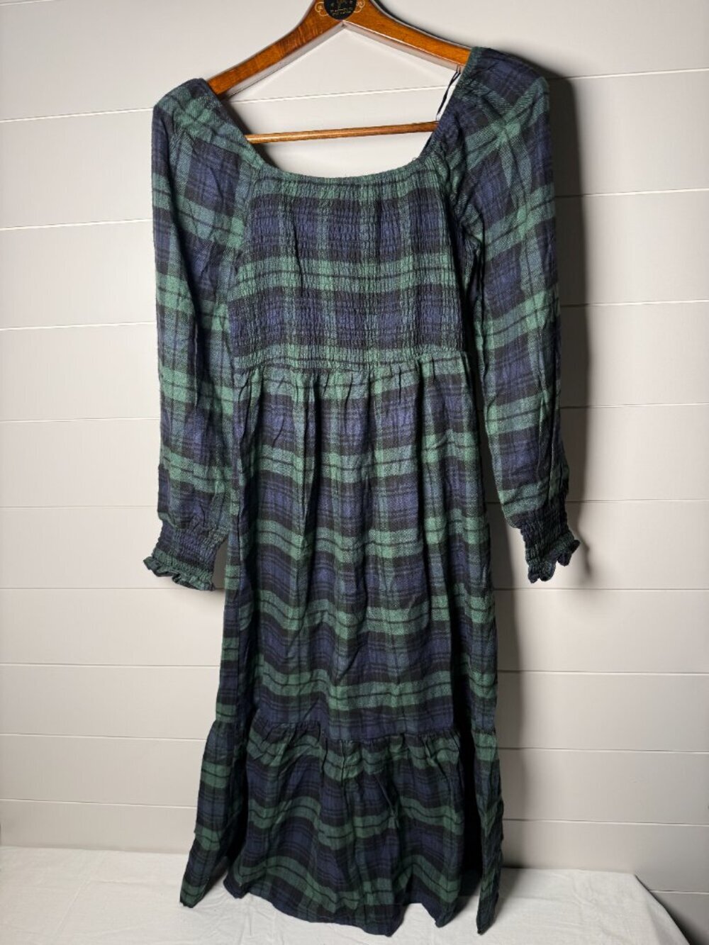 Lucky Brand Seaborne Plaid Dress Long Sleeve Sz Small NWT